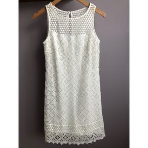 [White House | Black Market] white lace dress.